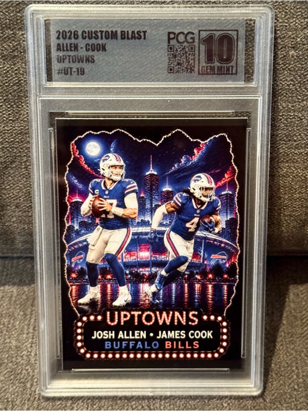 Josh Allen & James Cook Buffalo Bills Custom Blast Uptowns PCG 10 Gem Mint